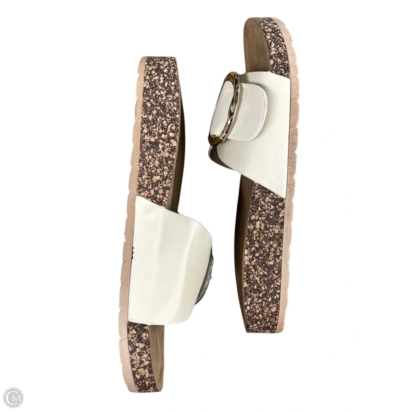 Sandals Flats By Clothes Mentor In Cream, Size: 10