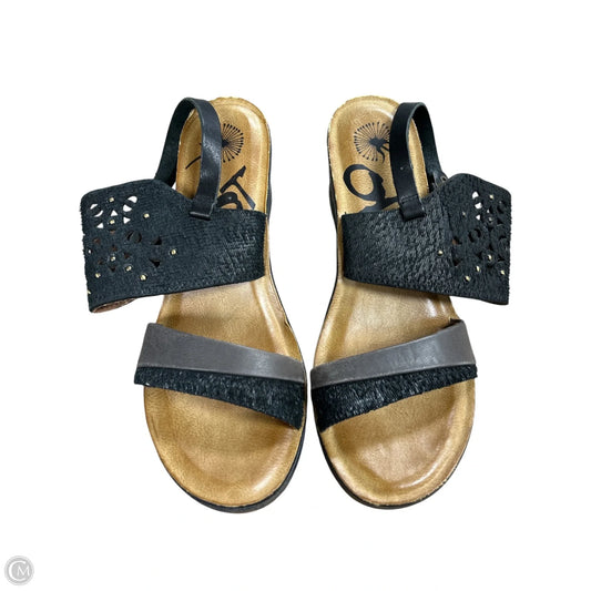 Sandals Heels Wedge By Otbt In Black, Size: 8.5