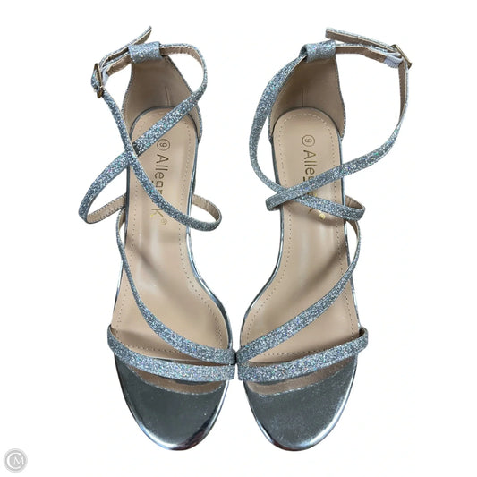 Sandals Heels Block By Allegra K In Silver, Size: 9