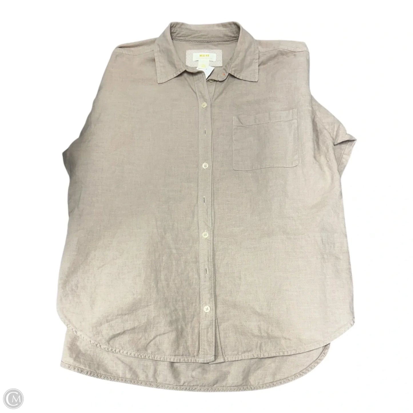 Blouse Long Sleeve By Maeve In Brown, Size: Xs