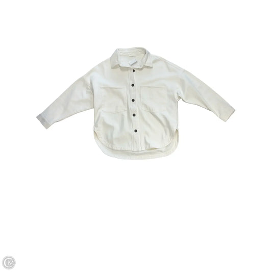 Jacket Denim By Miss Love In White Denim, Size: S