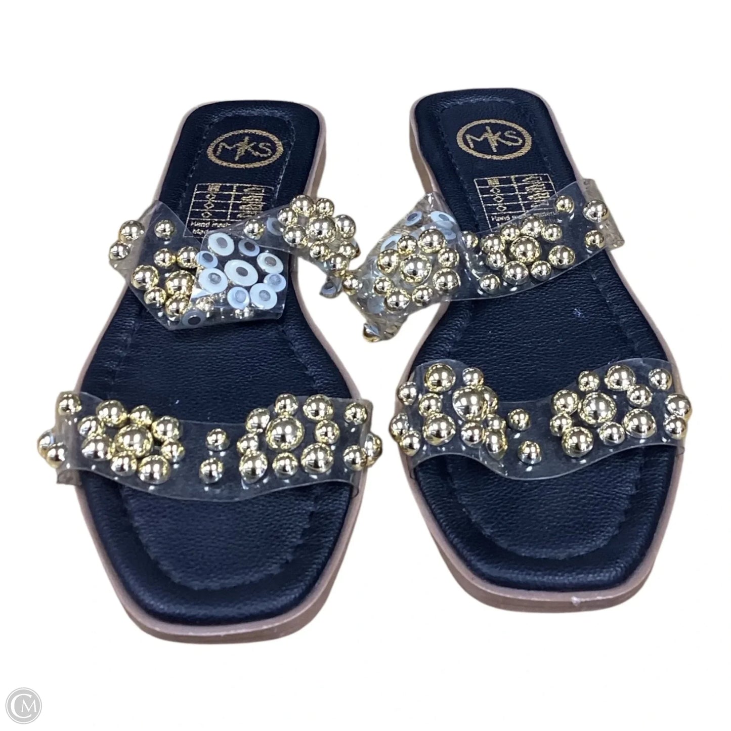 Sandals Flats By Clothes Mentor In Gold, Size: 8