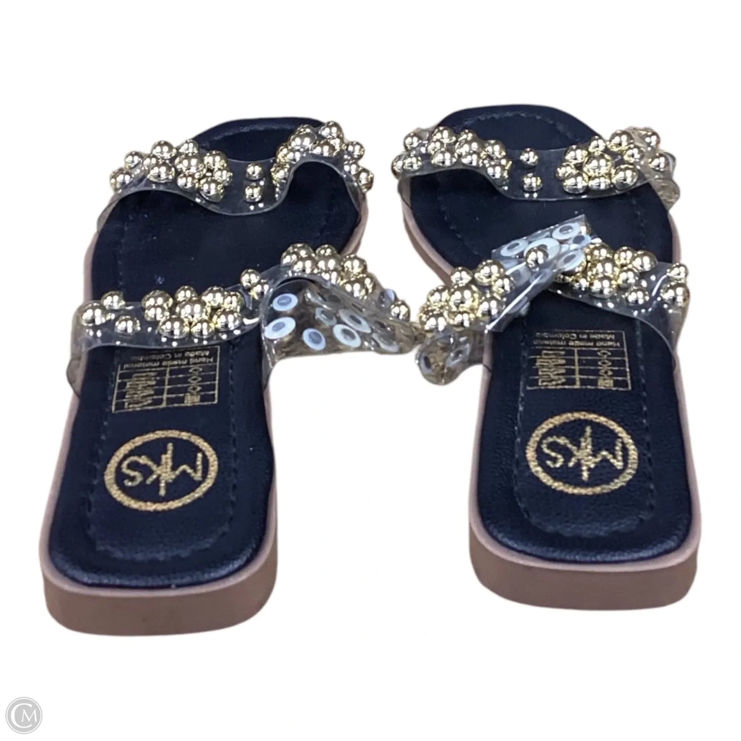 Sandals Flats By Clothes Mentor In Gold, Size: 8