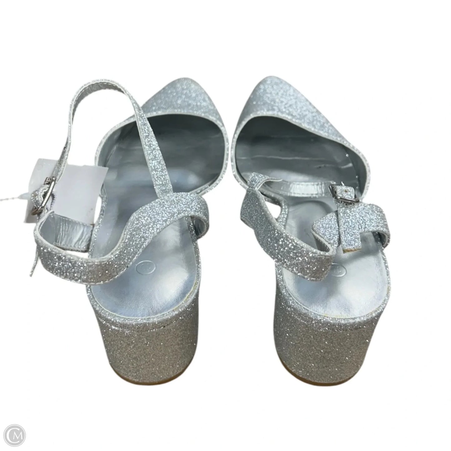 Shoes Heels Kitten By Clothes Mentor In Silver, Size: 10