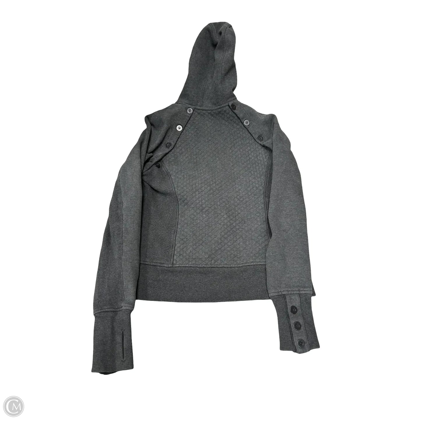 Athletic Sweatshirt Hoodie By Lululemon In Grey, Size: 8