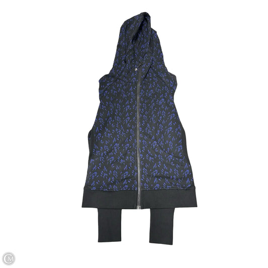 Athletic Sweatshirt Hoodie By Lululemon In Black & Blue, Size: 6
