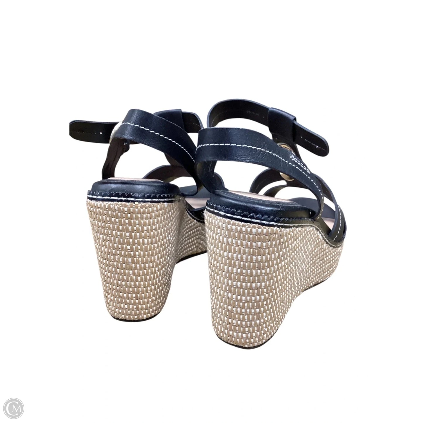 Sandals Heels Wedge By Cole-haan In Black, Size: 6