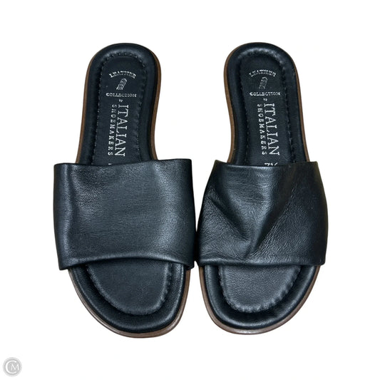 Sandals Flats By Italian Shoemakers In Black, Size: 7.5