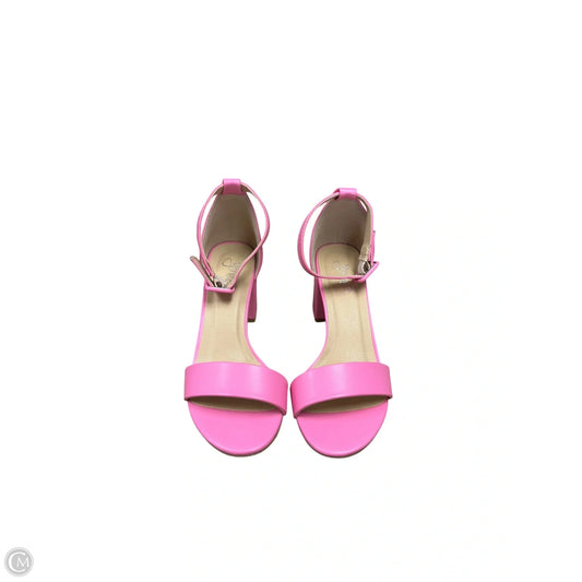 Shoes Heels Block By Ya In Pink, Size: 5.5