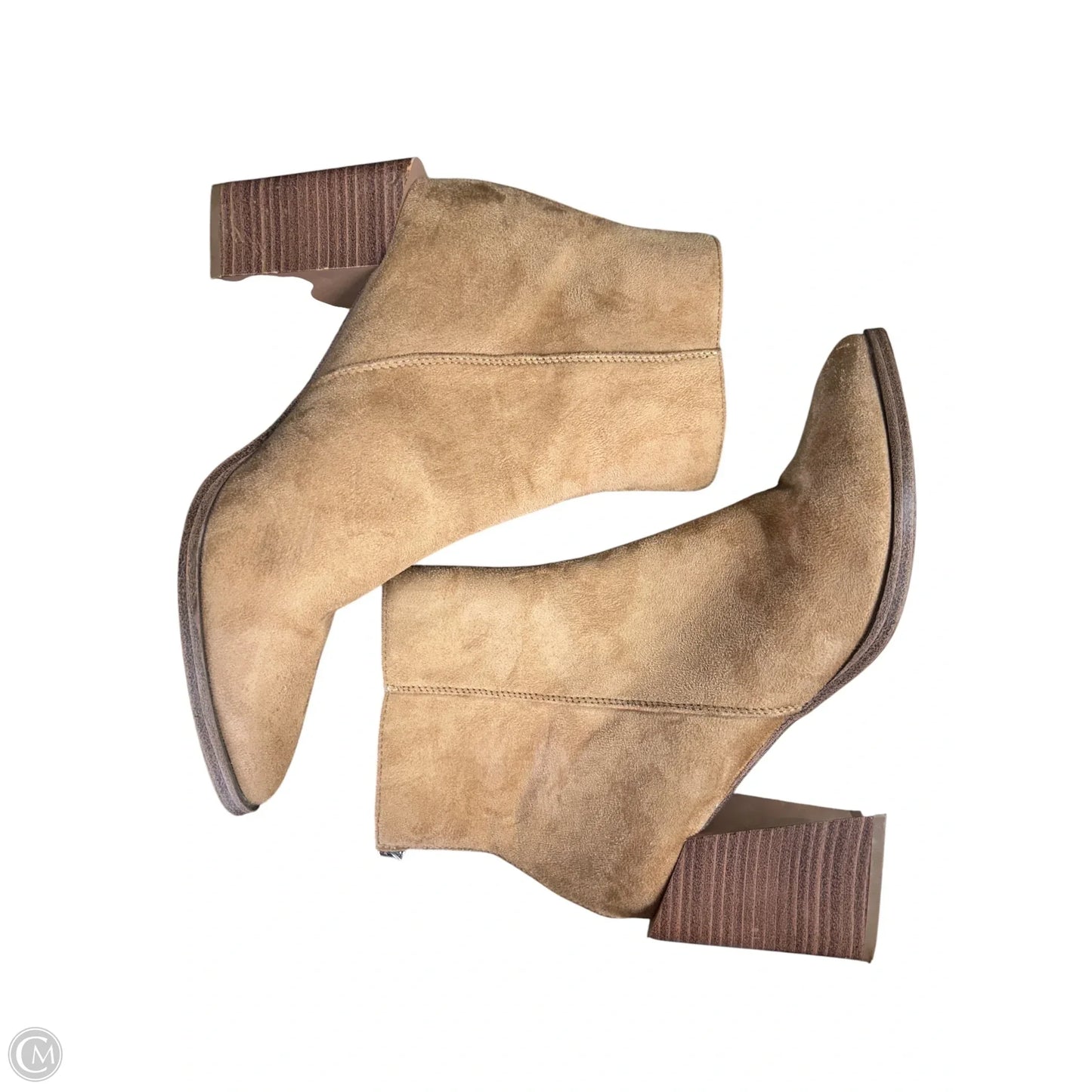 Boots Ankle Heels By Clothes Mentor In Brown, Size: 10