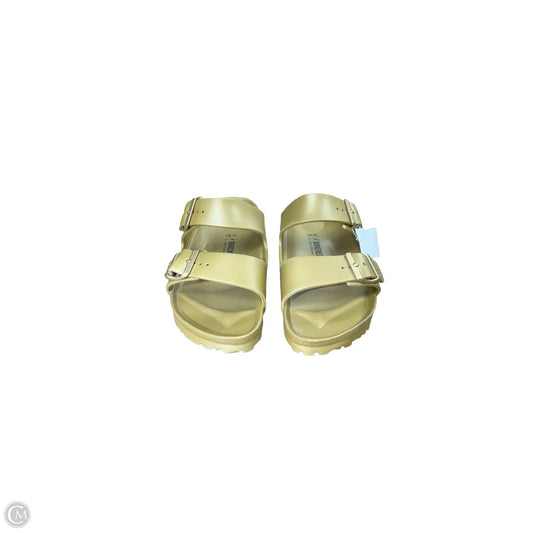Sandals Flats By Birkenstock In Gold, Size: 10