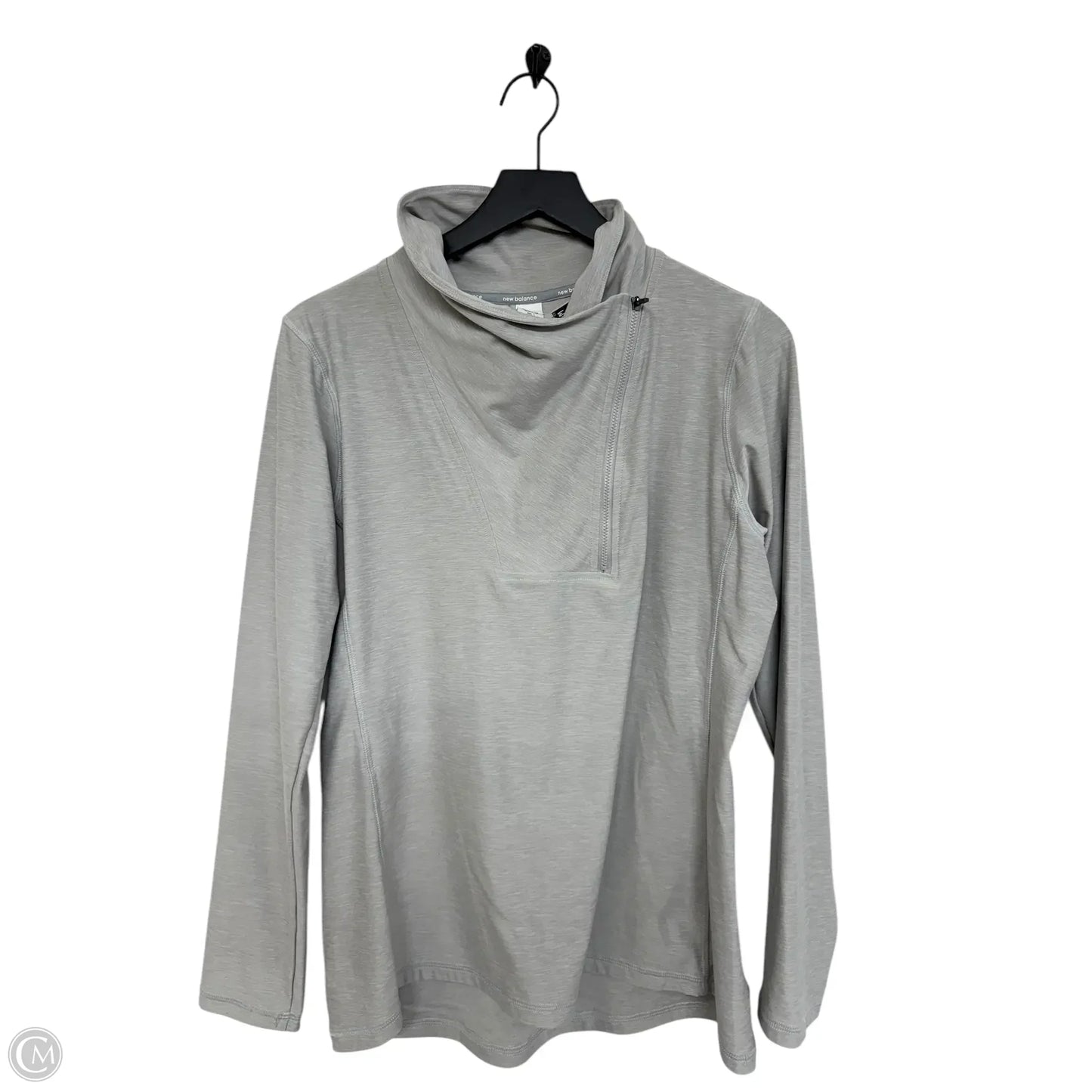 Athletic Sweatshirt Collar By New Balance In Grey, Size: L