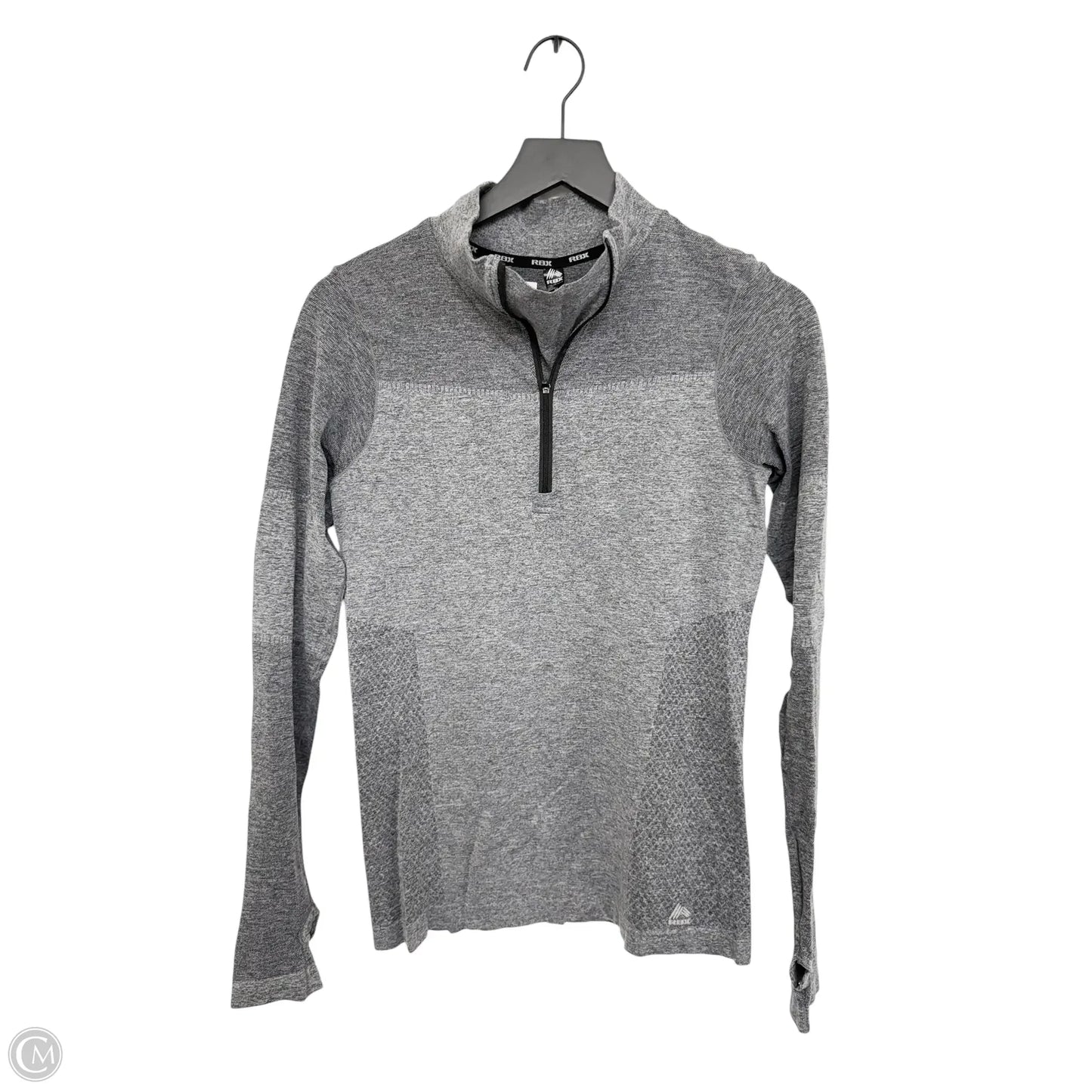 Athletic Sweatshirt Collar By Rbx In Grey, Size: M
