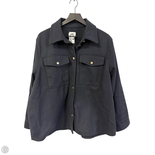 Jacket Shirt By H&m In Navy, Size: L