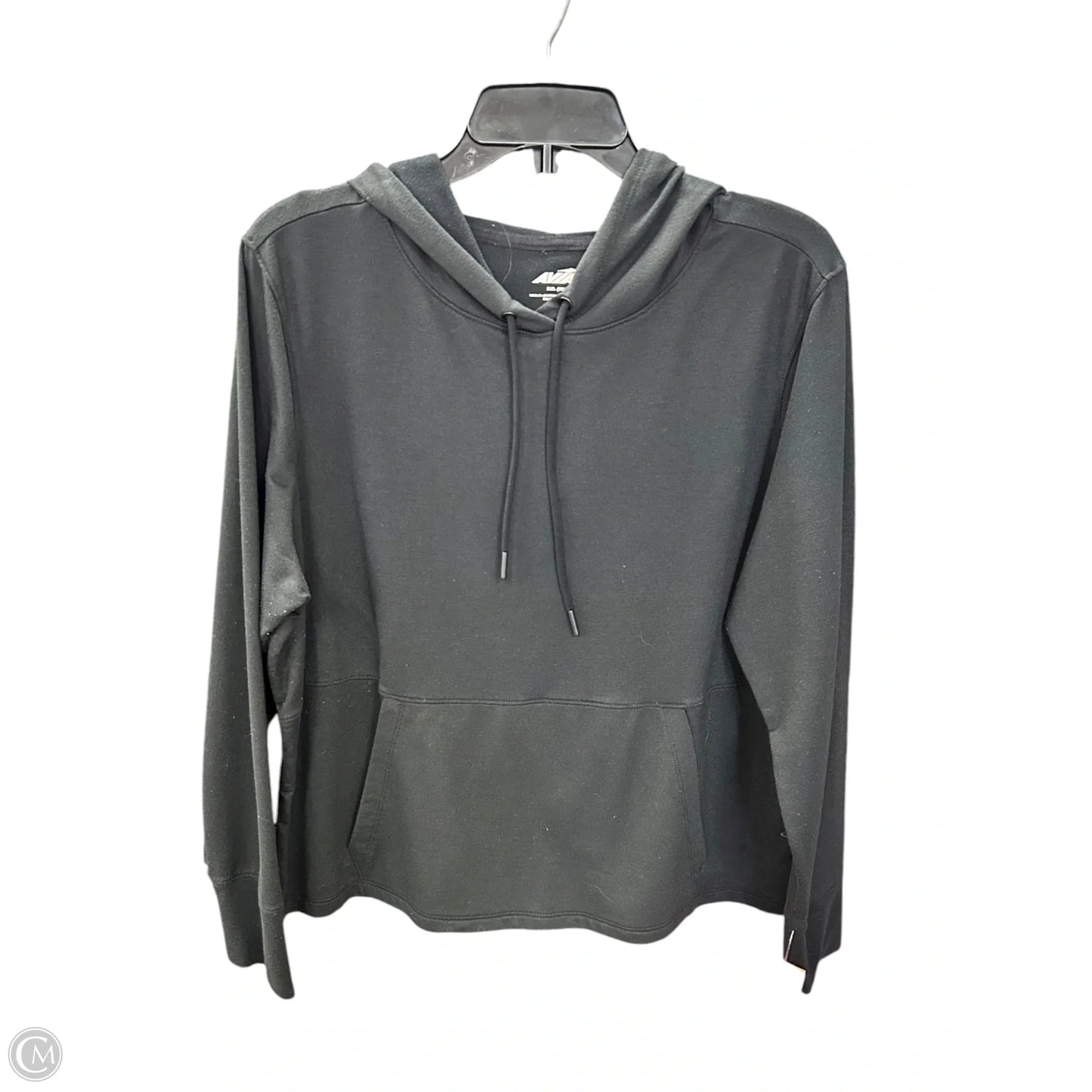 Athletic Top Long Sleeve Hoodie By Avia In Black, Size: Xxl