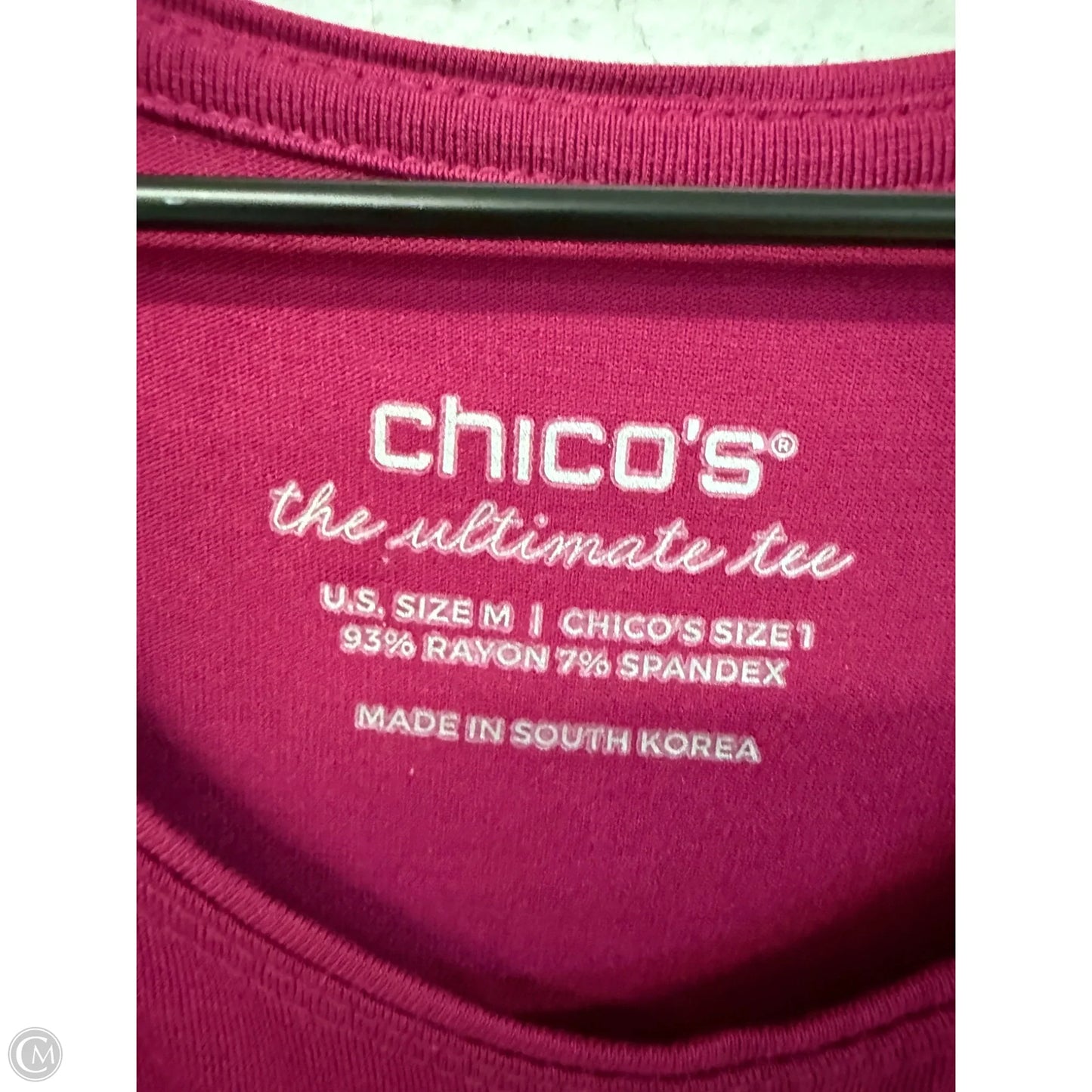 Top Long Sleeve Basic By Chicos In Purple, Size: M