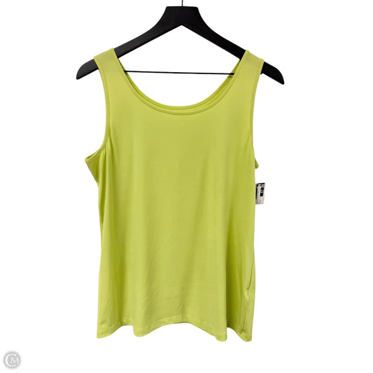 Top Sleeveless Basic By Chicos In Green, Size: M