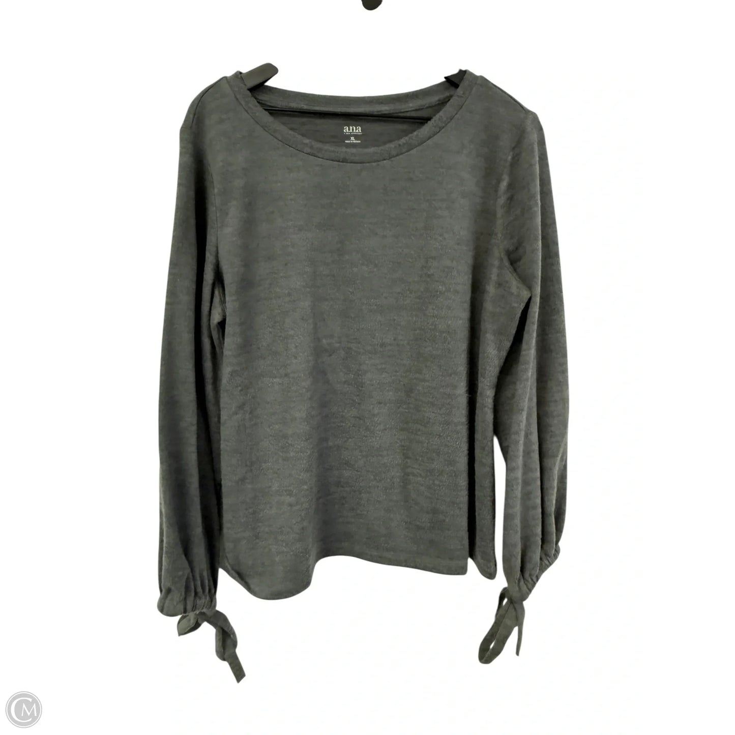 Top Long Sleeve Basic By Ana In Grey, Size: Xl