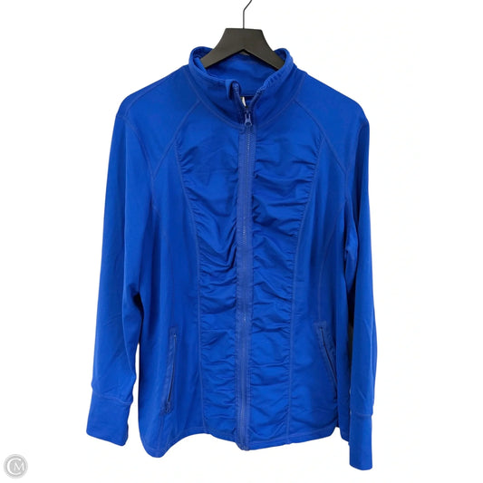 Athletic Jacket By Clothes Mentor In Blue, Size: 1x