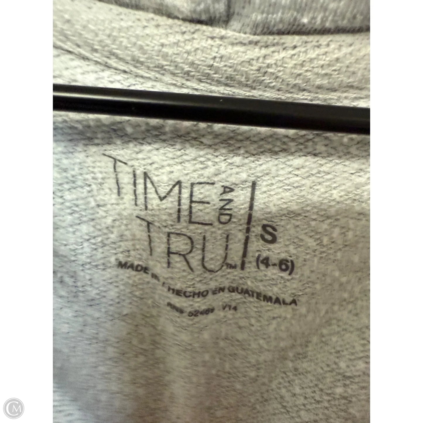 Sweatshirt Hoodie By Time And Tru In Grey, Size: S