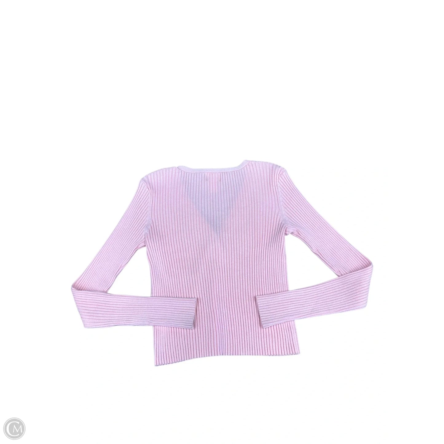 Top Long Sleeve By H&m In Pink, Size: M