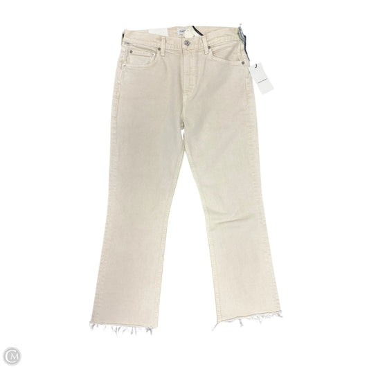 Jeans Straight By Citizens Of Humanity In Cream Denim, Size: 6