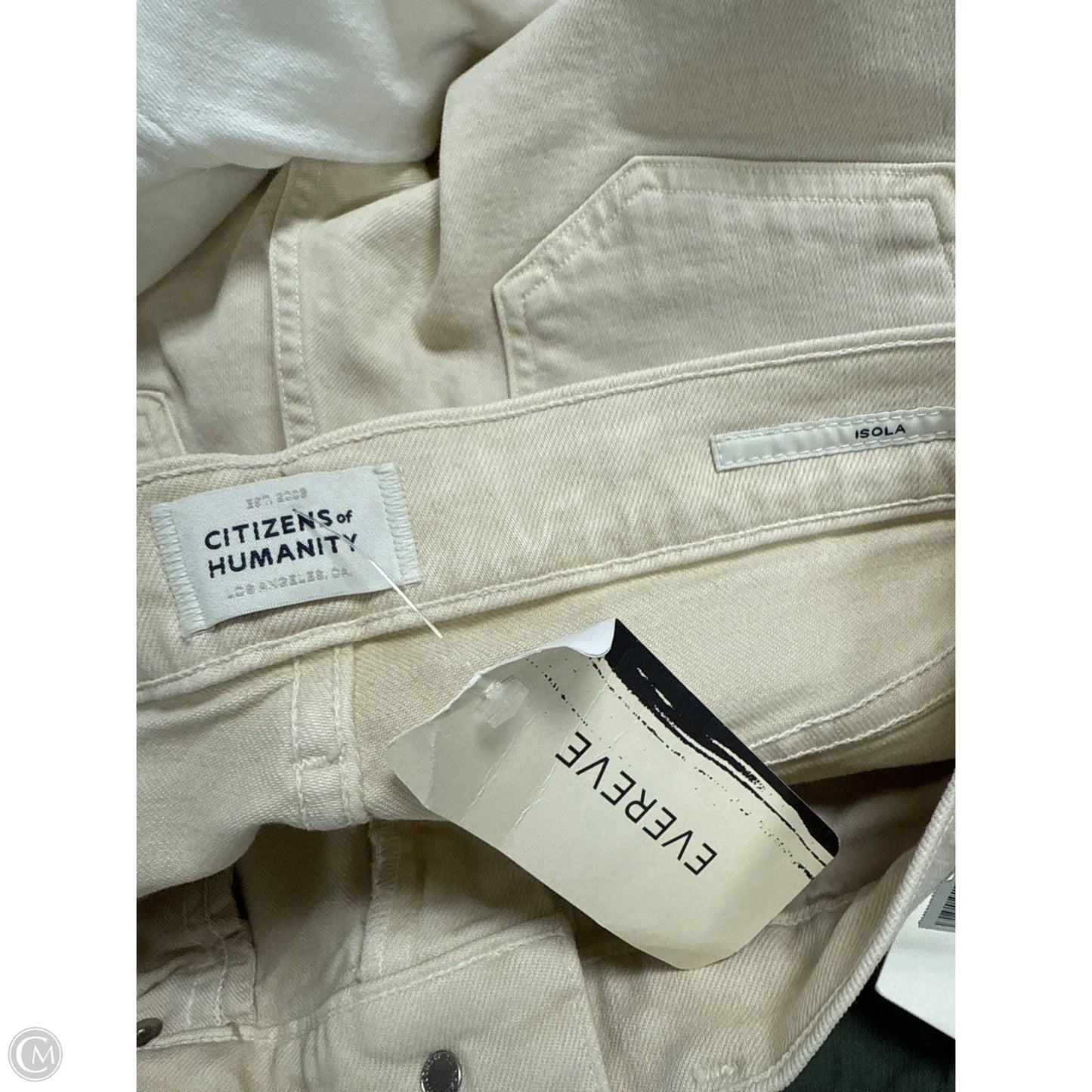 Jeans Straight By Citizens Of Humanity In Cream Denim, Size: 6