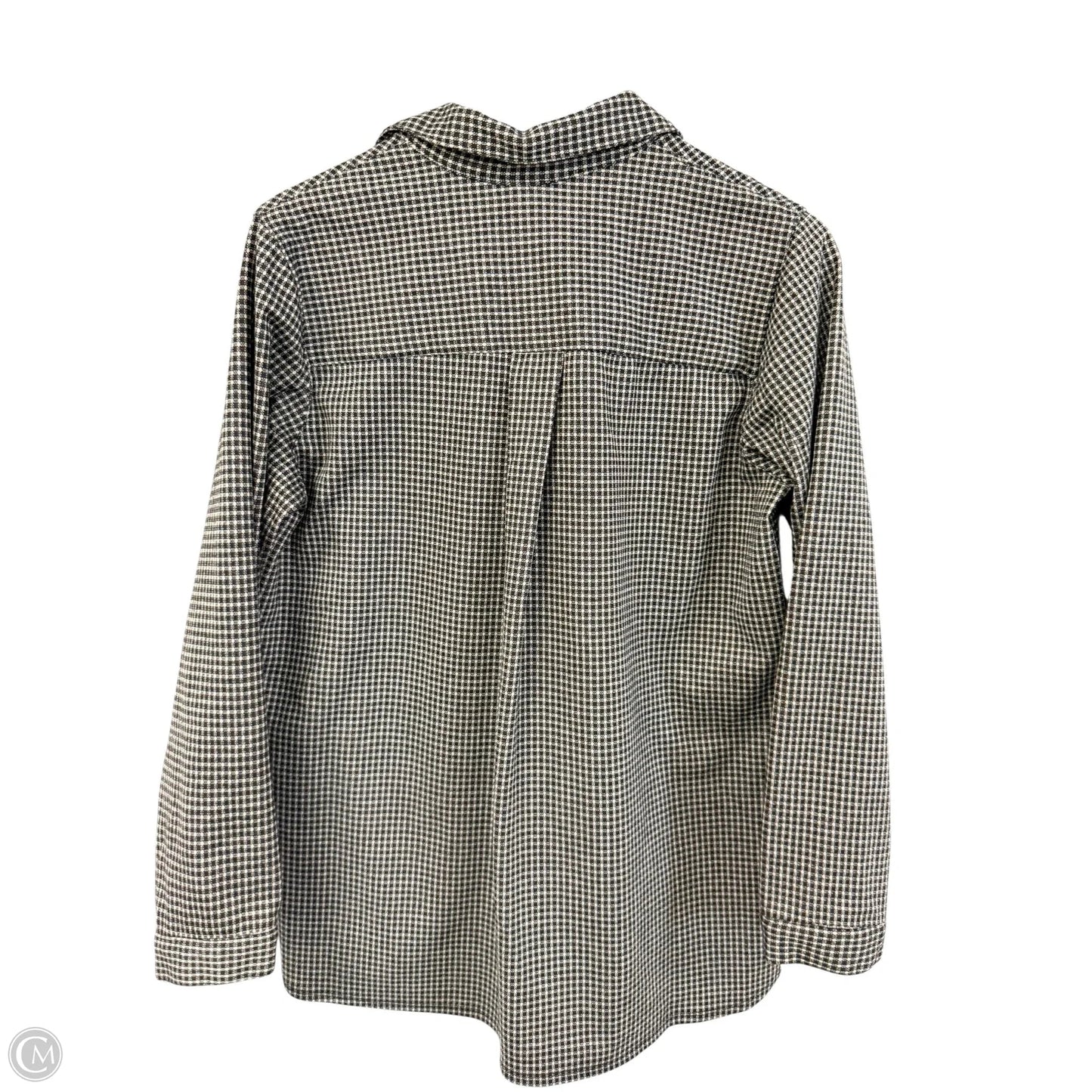 Blouse Long Sleeve By Max Studio In Black & Tan, Size: M