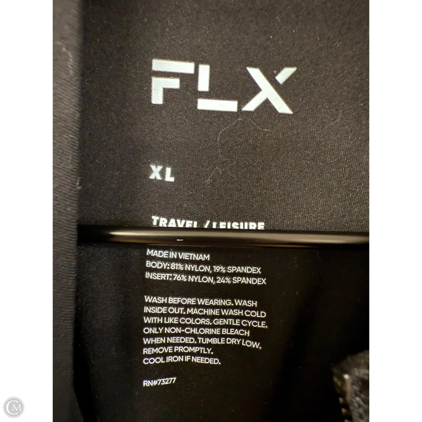 Athletic Top Long Sleeve Collar By Flx In Black, Size: Xl