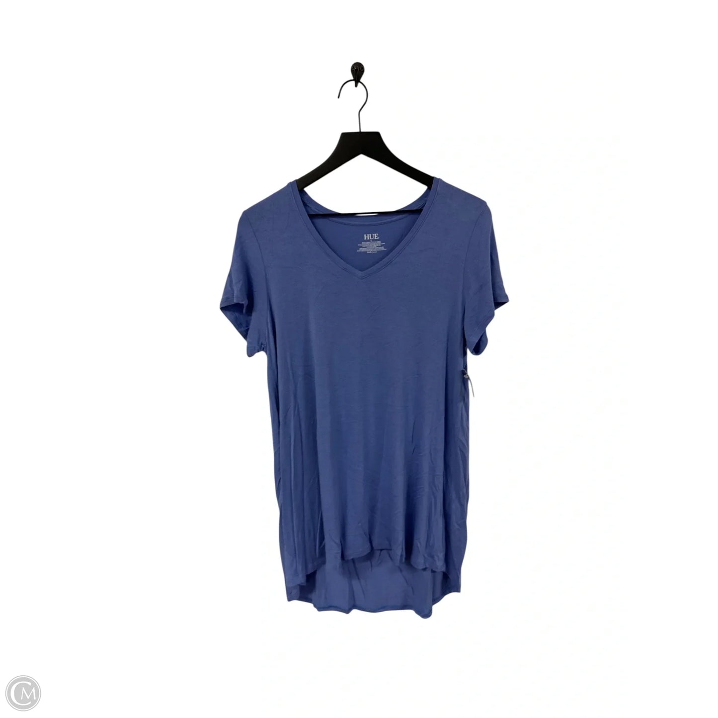 Top Short Sleeve Basic By Hue In Blue, Size: L