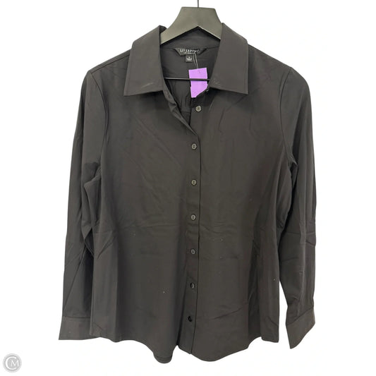 Blouse Long Sleeve By Liverpool In Black, Size: S