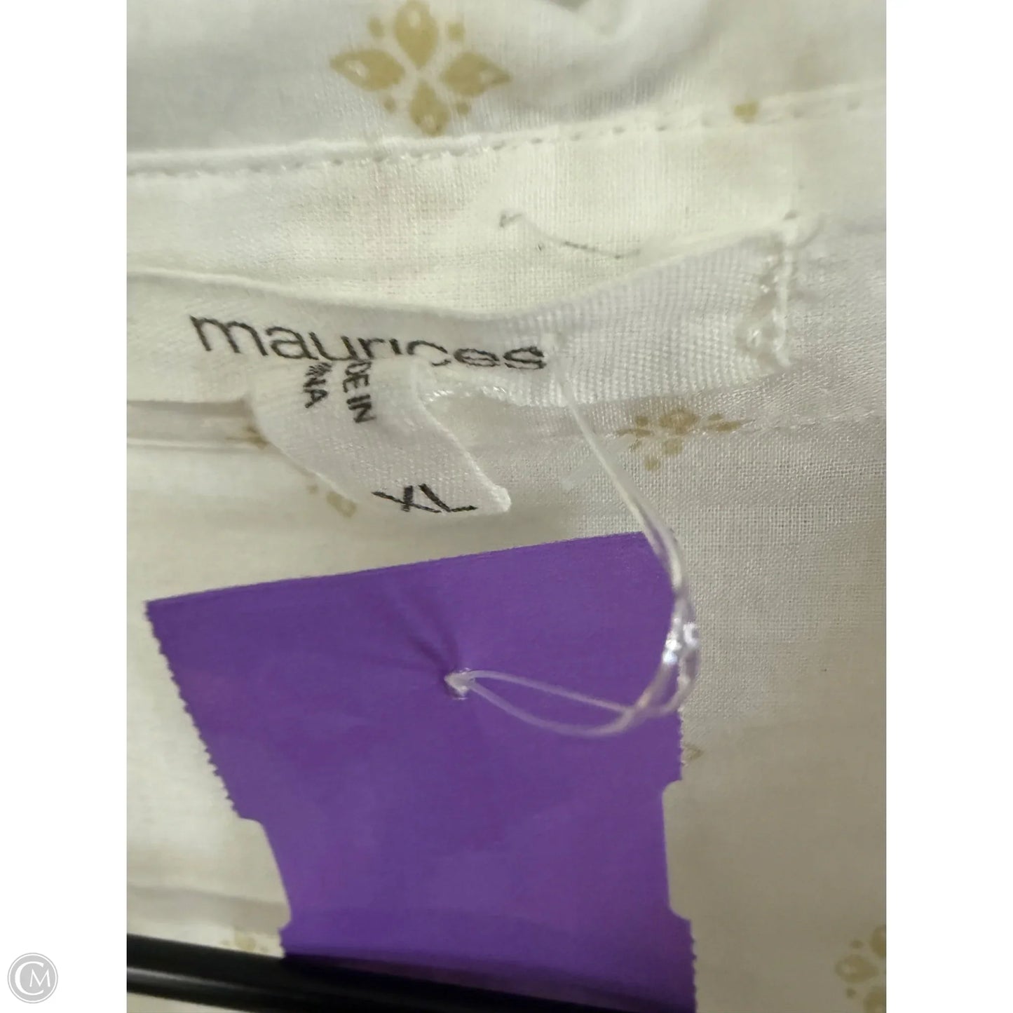 Blouse Long Sleeve By Maurices In Cream & White, Size: Xl