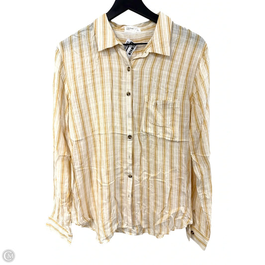 Blouse Long Sleeve By Maurices In Yellow, Size: L