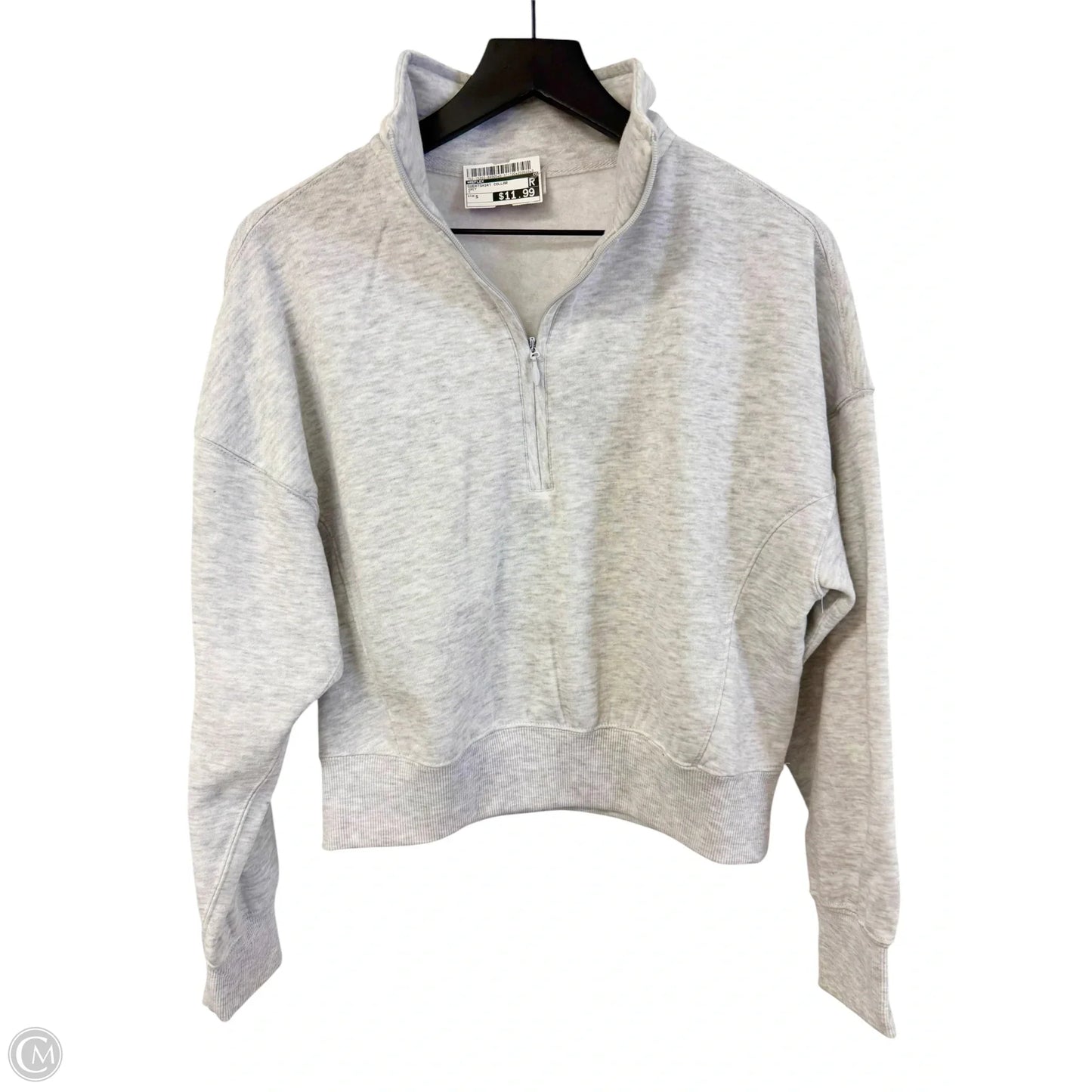 Sweatshirt Collar By Reflex In Grey, Size: S