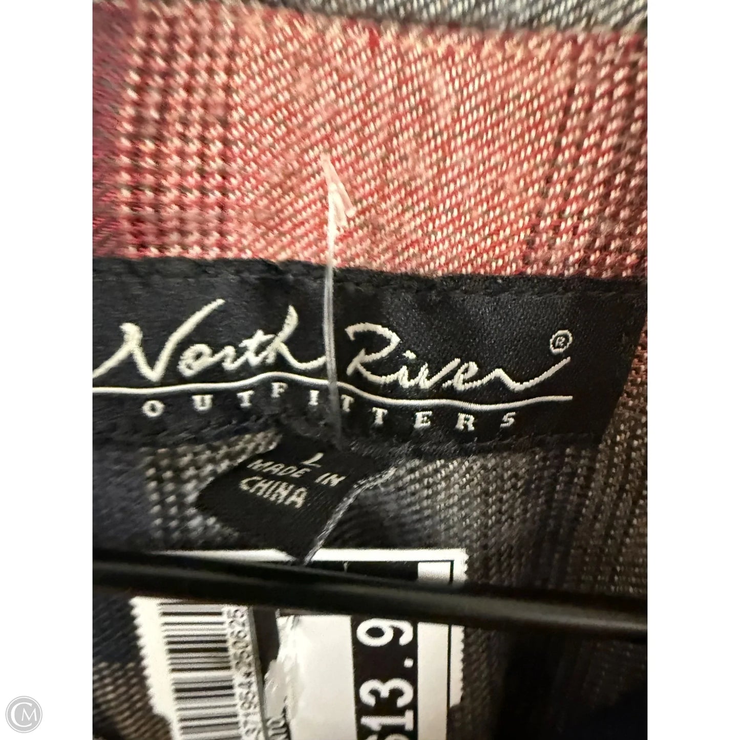 Blouse Long Sleeve By Clothes Mentor In Plaid Pattern, Size: L