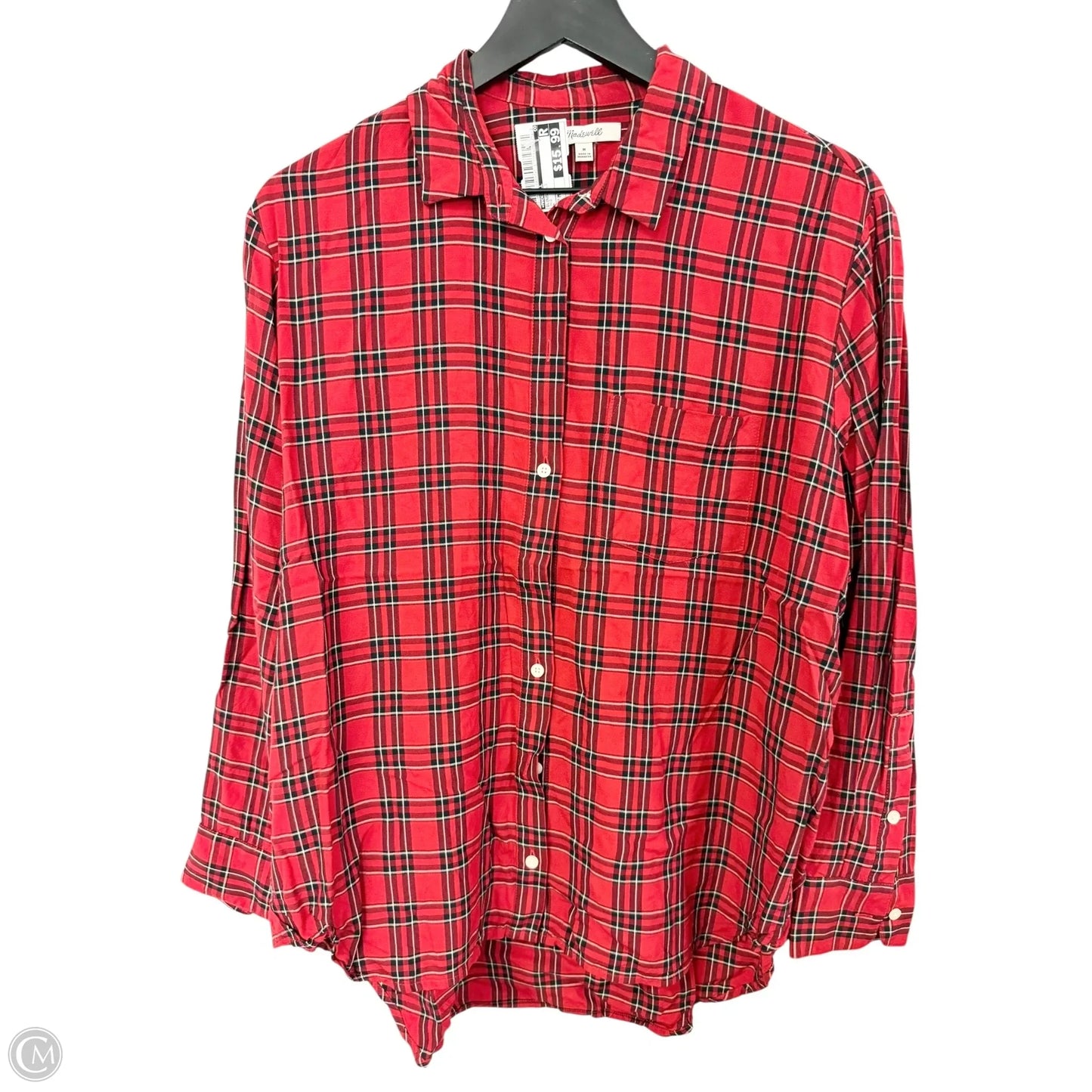 Blouse Long Sleeve By Madewell In Red, Size: M