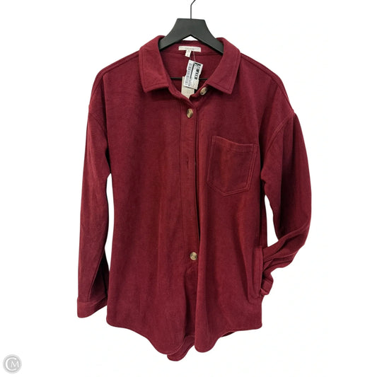 Jacket Shirt By Maurices In Red, Size: S