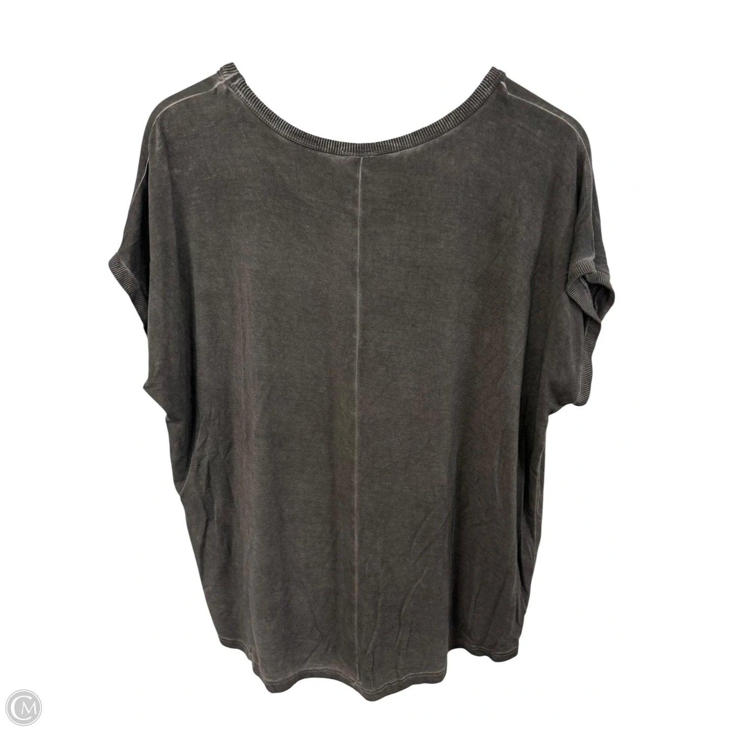 Top Short Sleeve By Cable And Gauge In Grey, Size: M