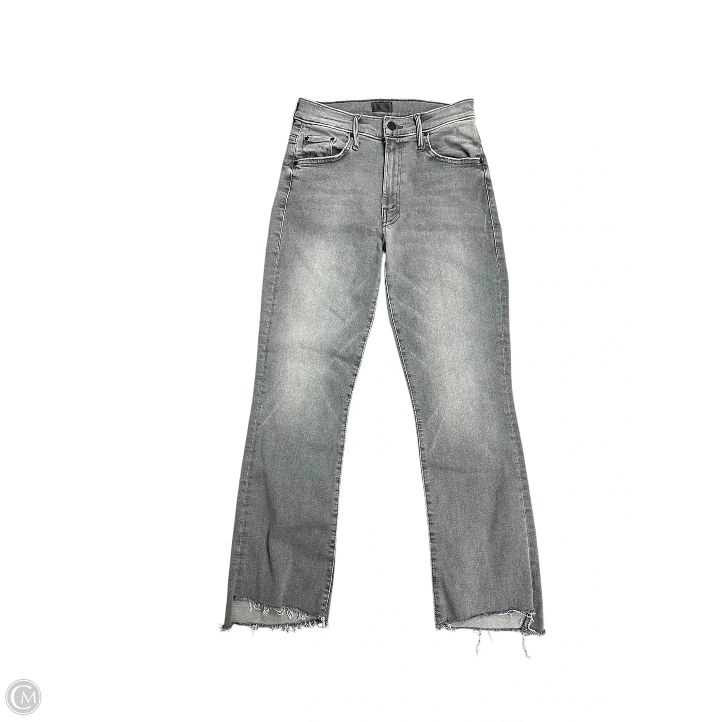 Jeans Cropped By Mother Jeans In Grey Denim, Size: 2