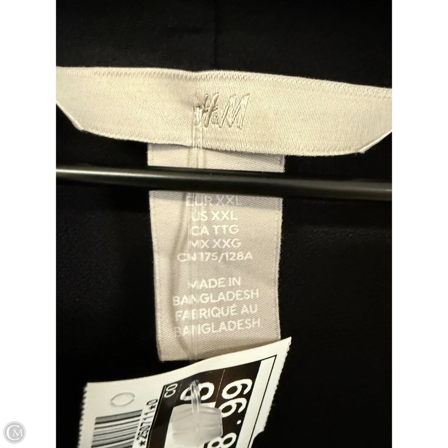 Top Short Sleeve By H&m In Black, Size: Xxl