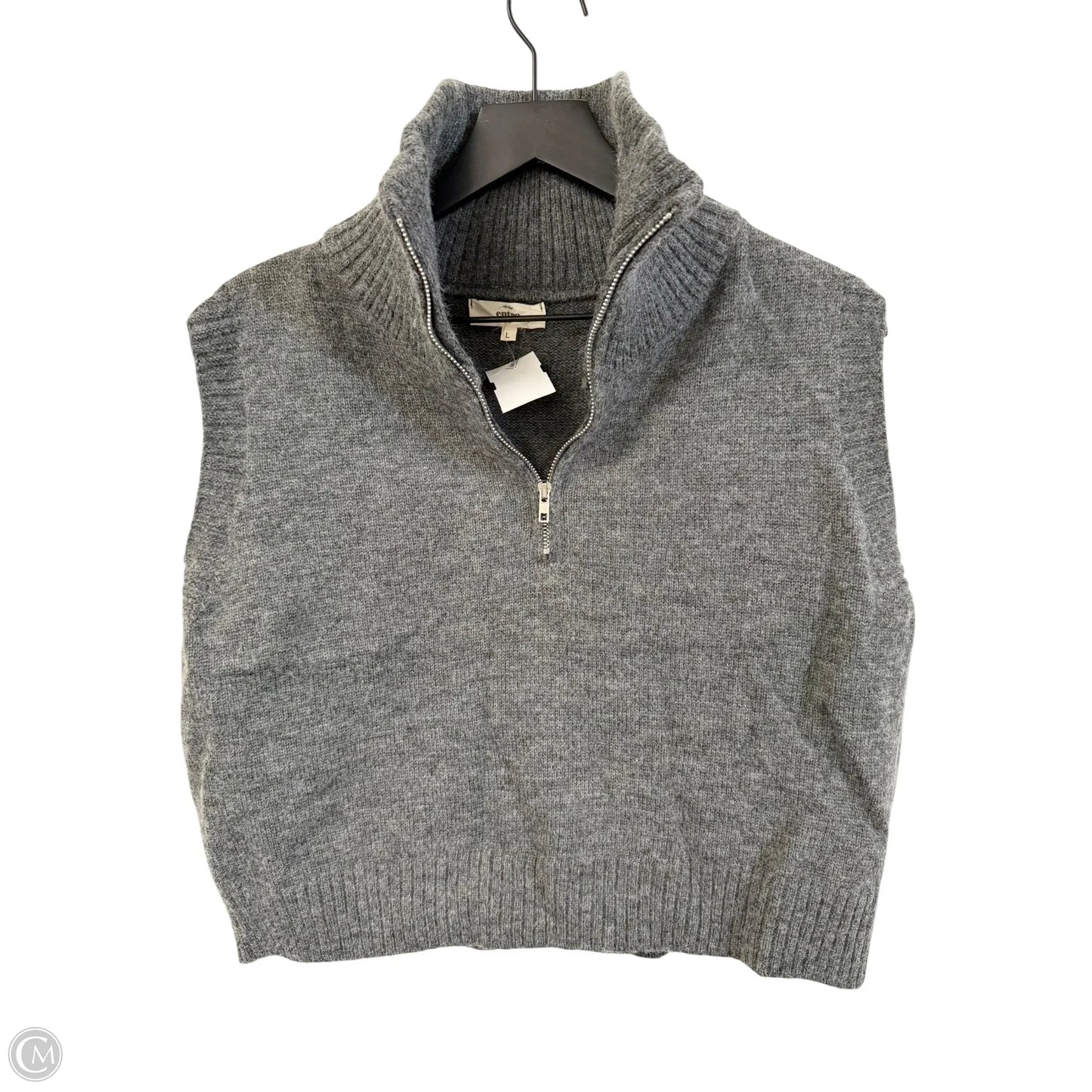 Sweater Short Sleeve By Entro In Grey, Size: L
