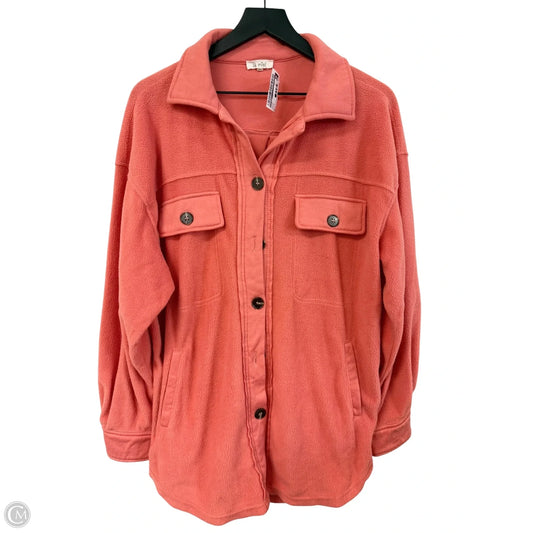 Jacket Shirt By La Miel In Coral, Size: M