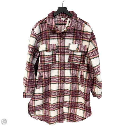 Jacket Shirt By Maurices In Purple, Size: L