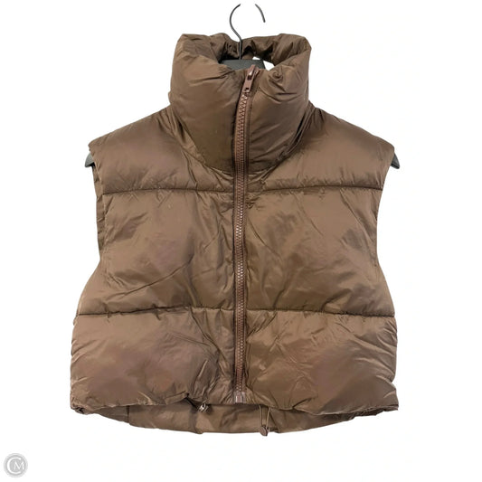 Vest Puffer & Quilted By Cme In Brown, Size: S