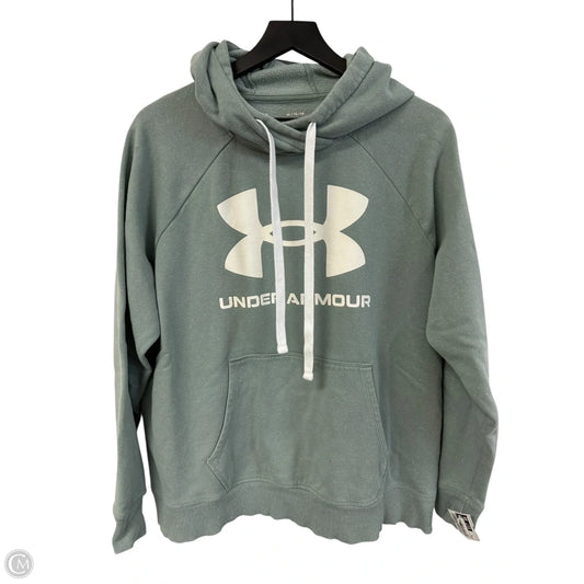 Sweatshirt Hoodie By Under Armour In Green, Size: Xl