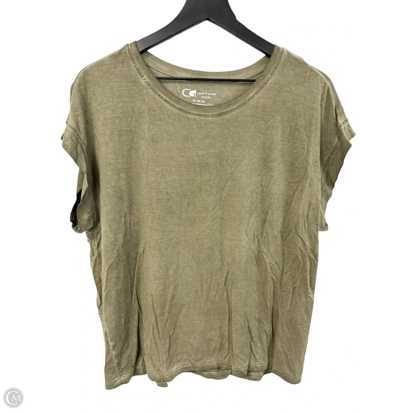 Top Short Sleeve Basic By Cable And Gauge In Green, Size: M
