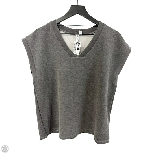 Top Short Sleeve By Cable And Gauge In Grey, Size: M