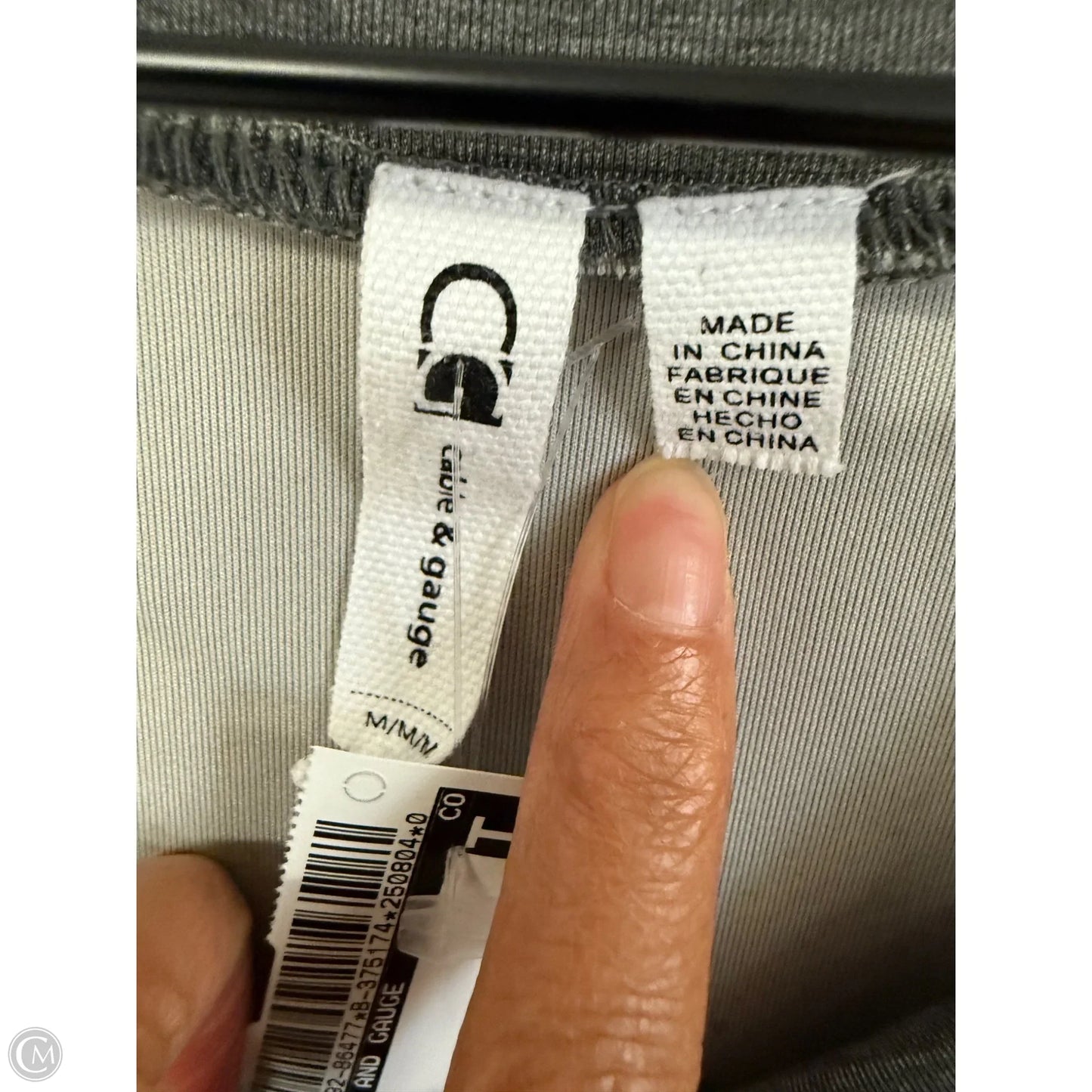 Top Short Sleeve By Cable And Gauge In Grey, Size: M