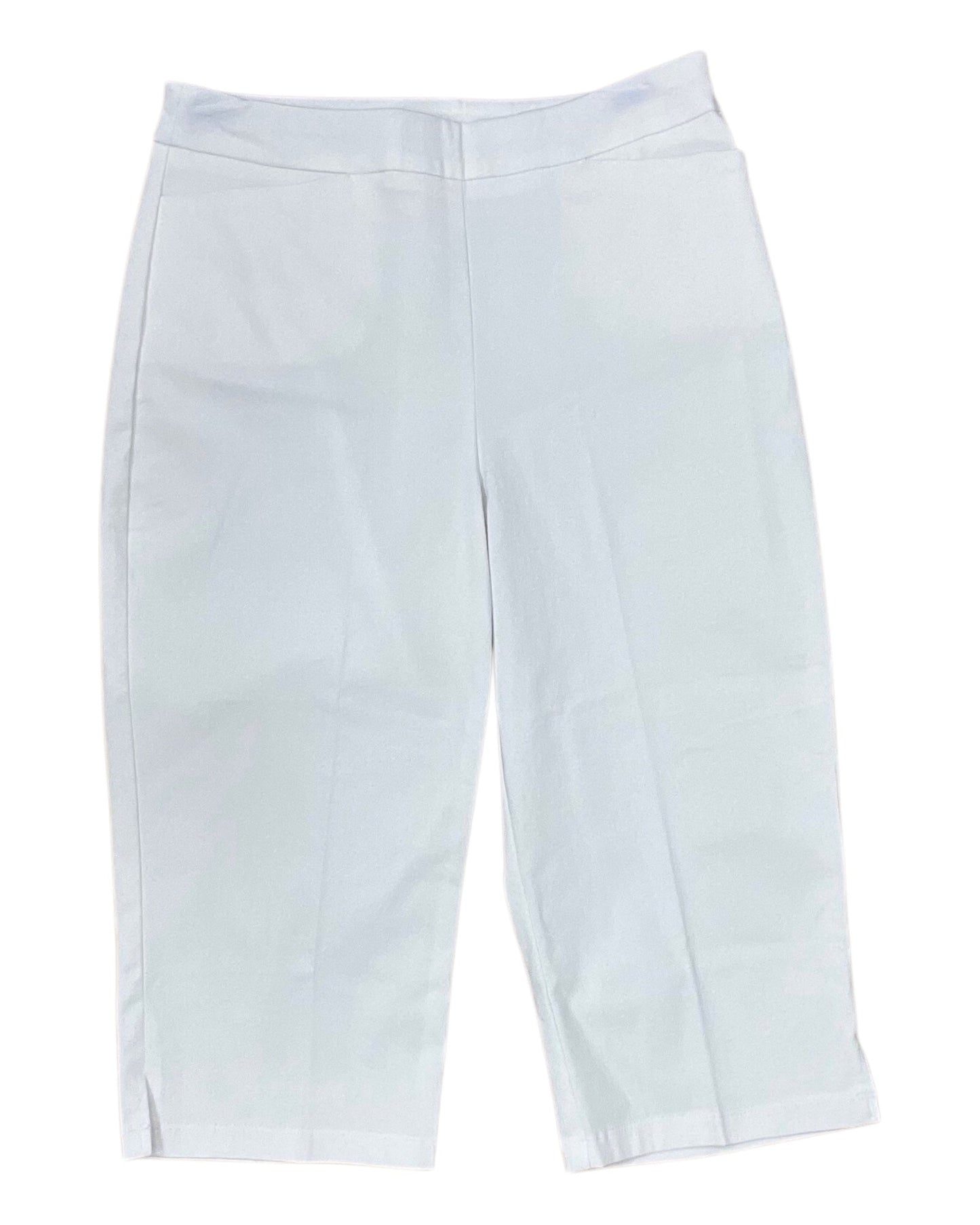 Pants Cropped By Susan Graver In White, Size:Xs