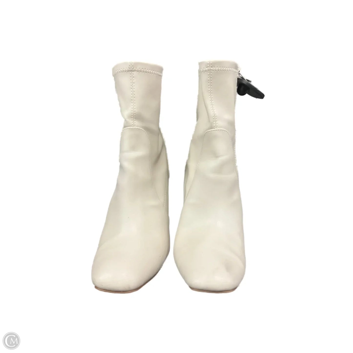 Boots Mid-calf Heels By A New Day In Cream, Size: 10